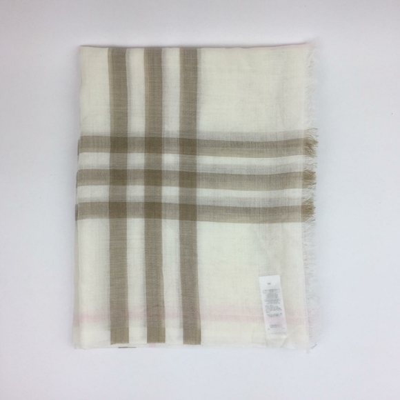 BURBERRY Check Wool & Silk Scarf